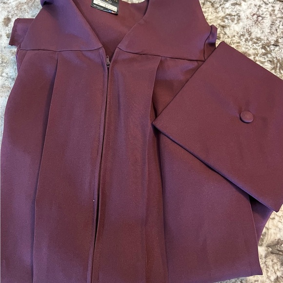 M/L Graduate Graduation Cap, Gown Burgundy University College Medium Large Maste - Picture 10 of 10